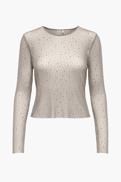 ONLSIVAL RHINESTONE LIFE LS TOP WVN