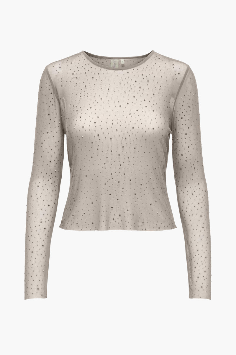 ONLSIVAL RHINESTONE LIFE LS TOP WVN