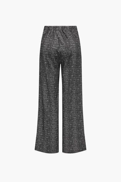 Pantalon coloré gris de JDY, à motif quadrillé et coupe ample, vue de dos.
