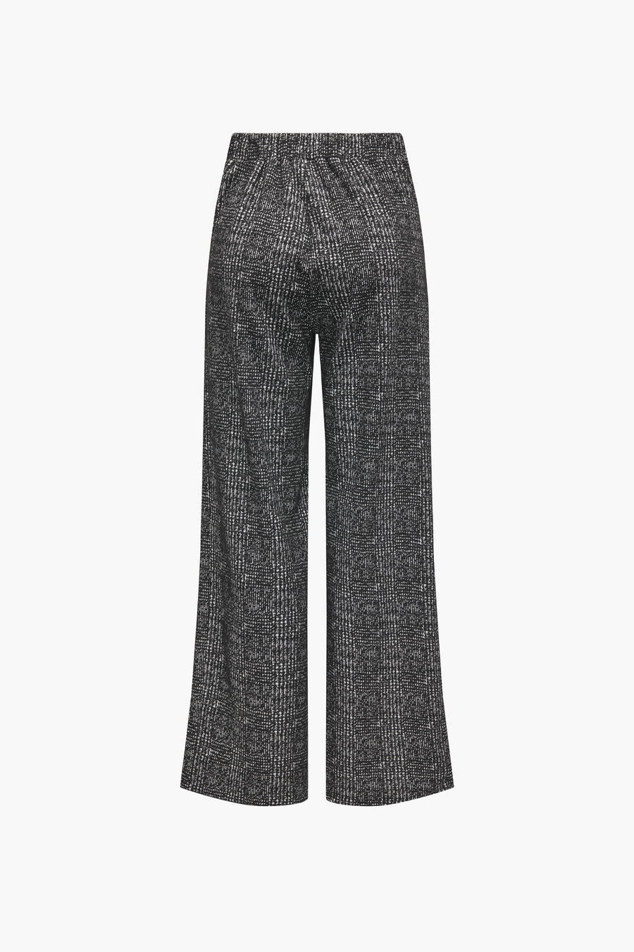Grijs gemêleerde broek, van JDY, met ruitpatroon en elastische tailleband.