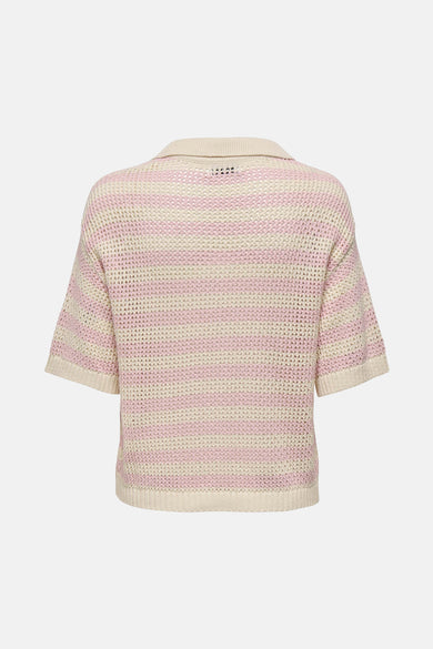 JDYTIKKA S/S COLLAR PULLOVER KNT