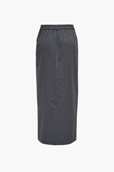 Jupe 3/4 grise de ONLY®, avec taille élastique et coupe droite.