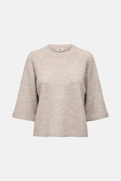 Pull col rond Beige - ONLY®