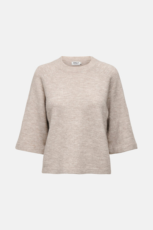Pull col rond Beige - ONLY®