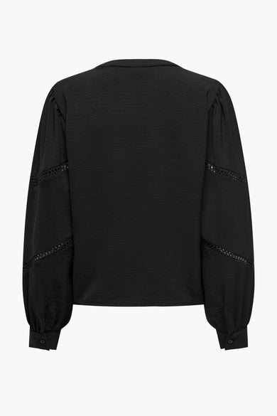 Pull met V-hals - zwart