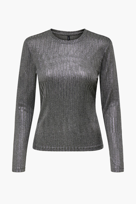 Pull à col rond - gris