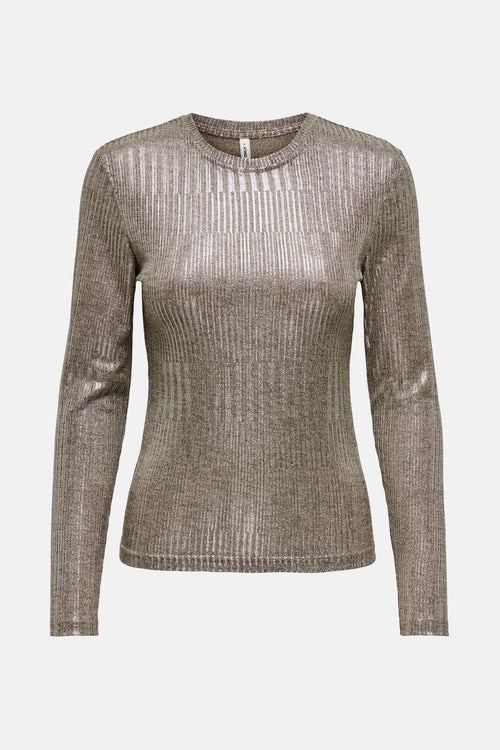 Pull à col rond - beige