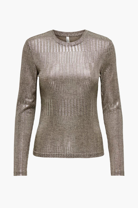 Pull à col rond - beige