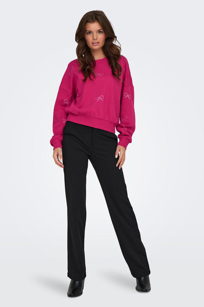 Sweat col rond Rose - ONLY®