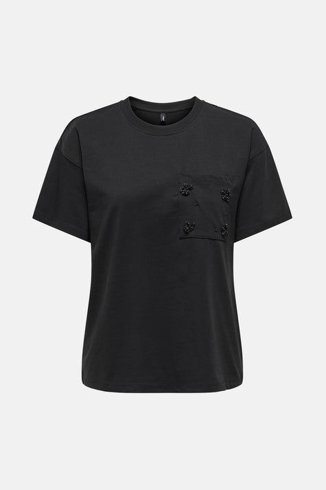 Top uni manches courtes noir - ONLY®