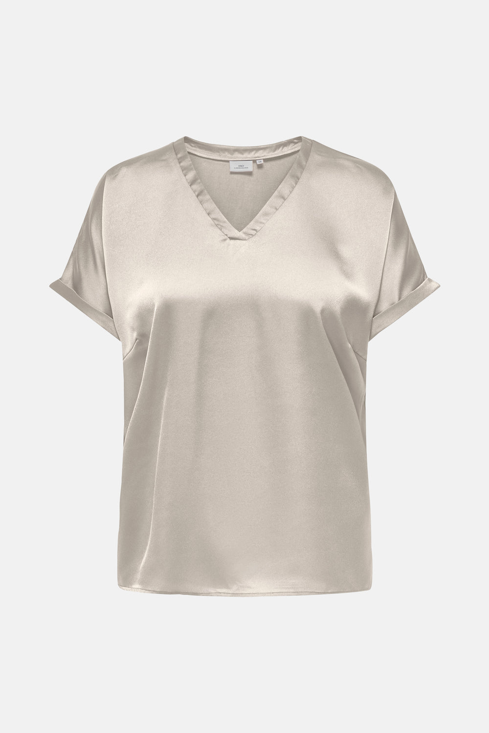 Top uni manches courtes Beige - CARMAKOMA
