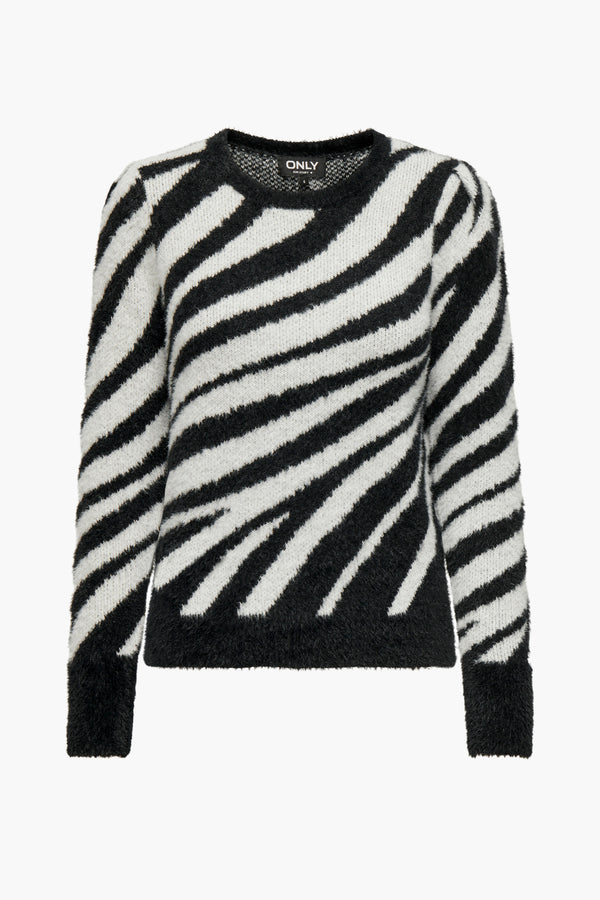 Pull col rond Noir - ONLY®