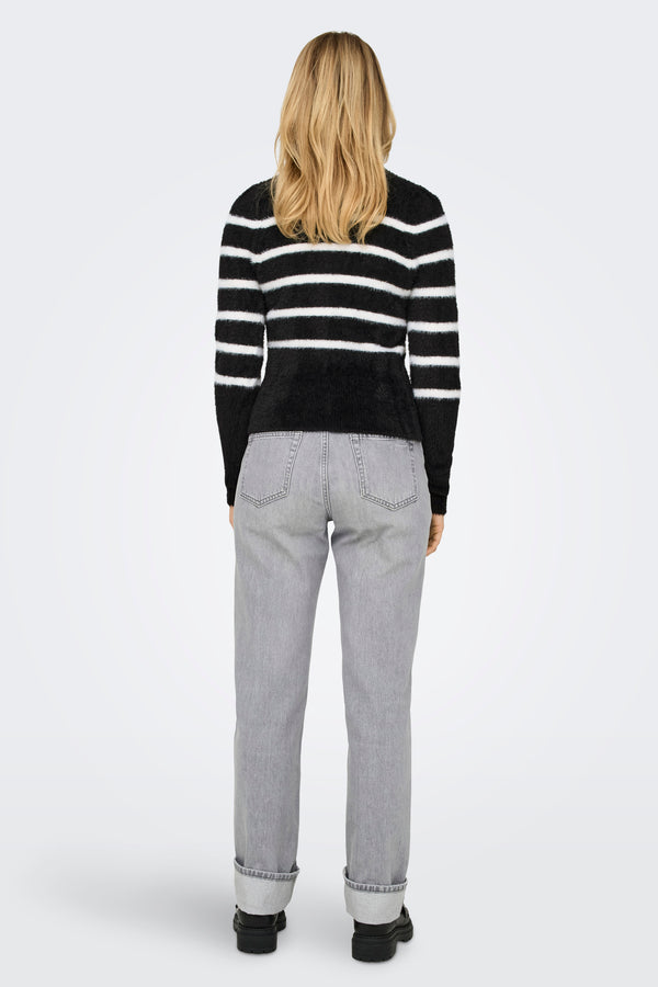 Pull col rond Noir - ONLY®