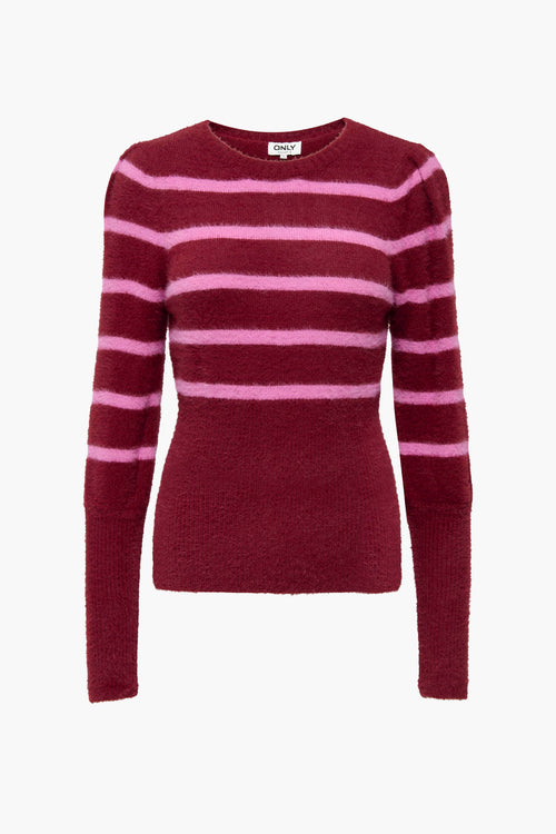 Pull col rond Rouge - ONLY®