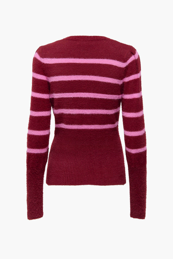 Pull col rond Rouge - ONLY®