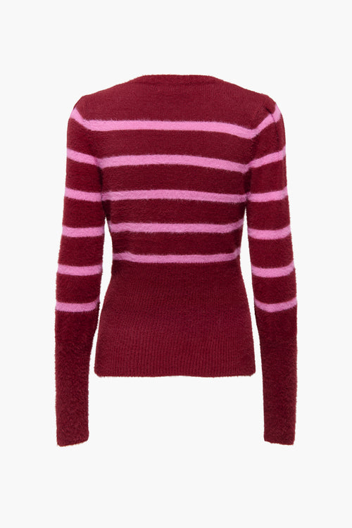Pull col rond Rouge - ONLY®