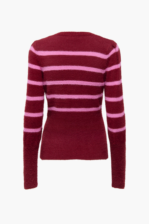 Pull col rond Rouge - ONLY®