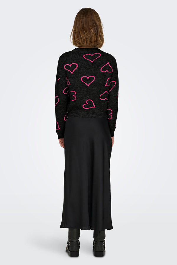 Pull col rond Noir - ONLY®