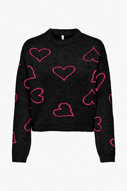 Pull col rond Noir - ONLY®