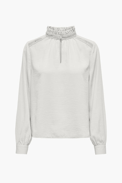 Blouse à manches longues - blanc