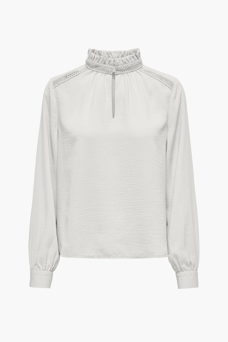 Blouse à manches longues - blanc