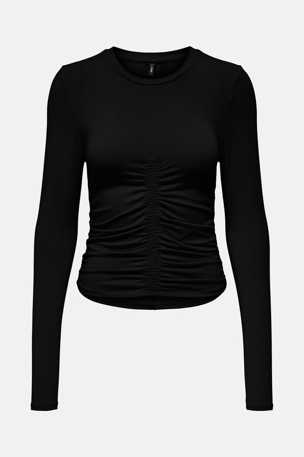 Top uni manches longues Noir - ONLY®