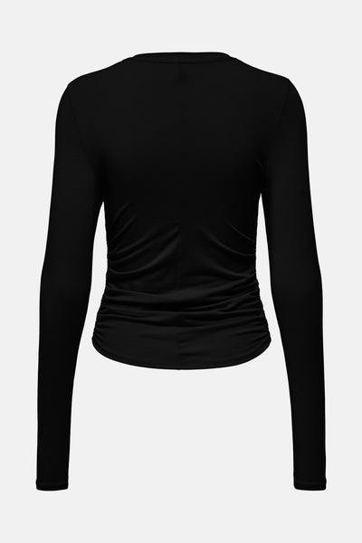 Top uni manches longues Noir - ONLY®