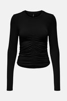 Top uni manches longues Noir - ONLY®