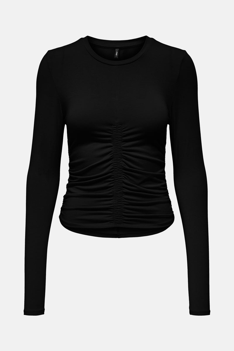 Top uni manches longues Noir - ONLY®