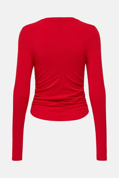 Top uni manches longues Rouge - ONLY®