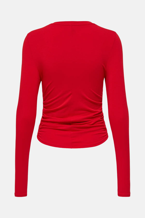Top uni manches longues Rouge - ONLY®