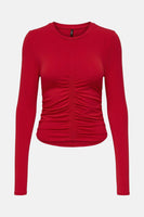 Top uni manches longues Rouge - ONLY®