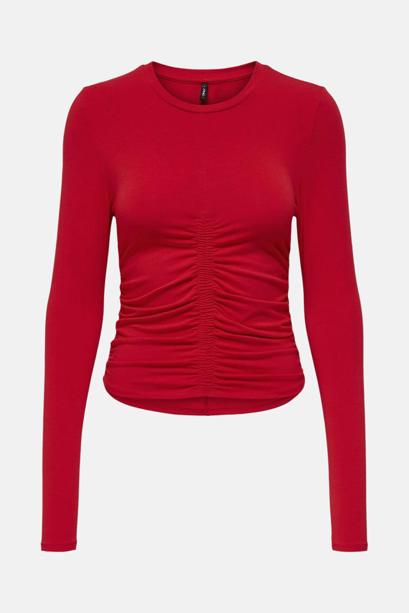 Top uni manches longues Rouge - ONLY®