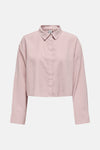 Roze blouse met lange mouwen van ONLY, met een gekruiste rug.