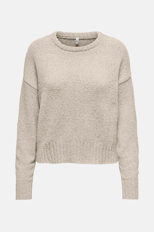 Pull col rond Beige - ONLY®
