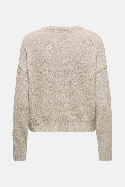 Pull col rond Beige - ONLY®