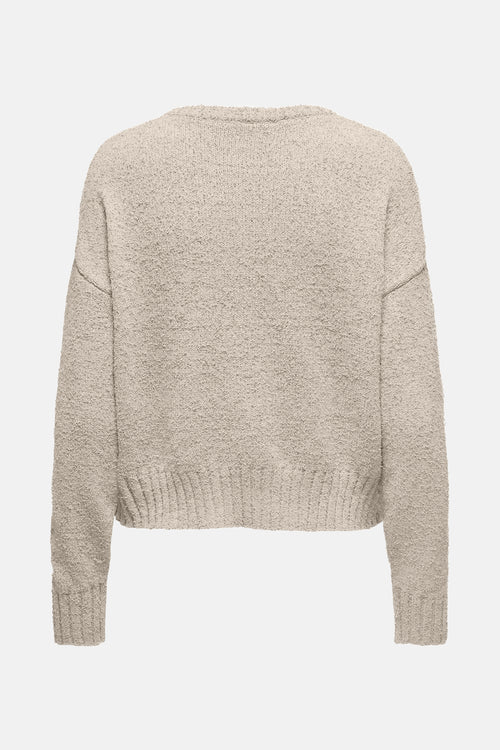 Pull col rond Beige - ONLY®