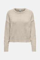 Pull col rond Beige - ONLY®