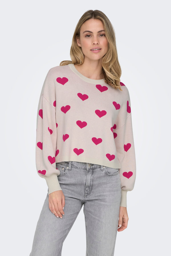 Pull col rond Rose - ONLY®