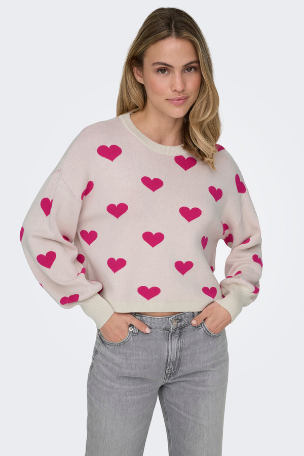Pull col rond Rose - ONLY®