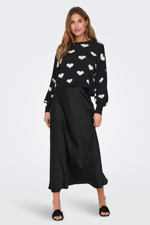 Pull col rond Noir - ONLY®