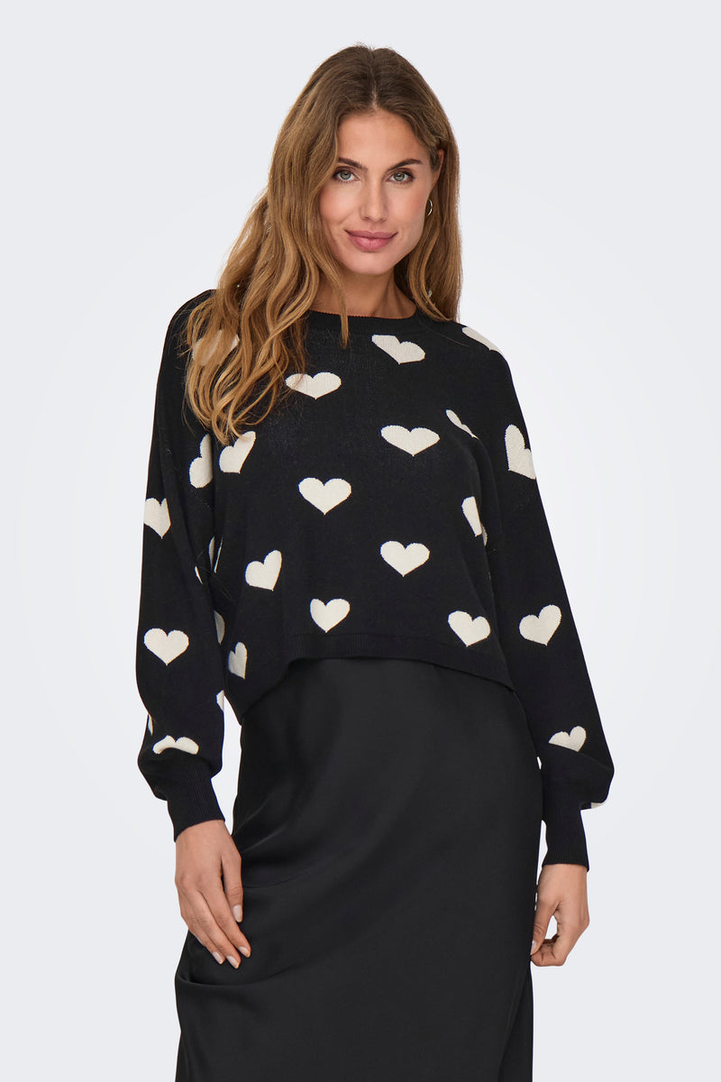 Pull col rond Noir - ONLY®