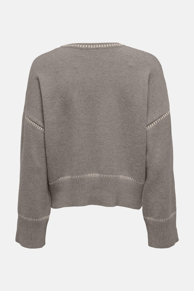 Pull col rond Brun - ONLY®