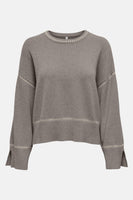 Pull col rond Brun - ONLY®