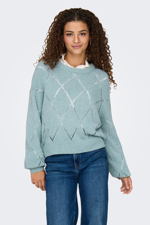 Pull col rond Gris - ONLY®
