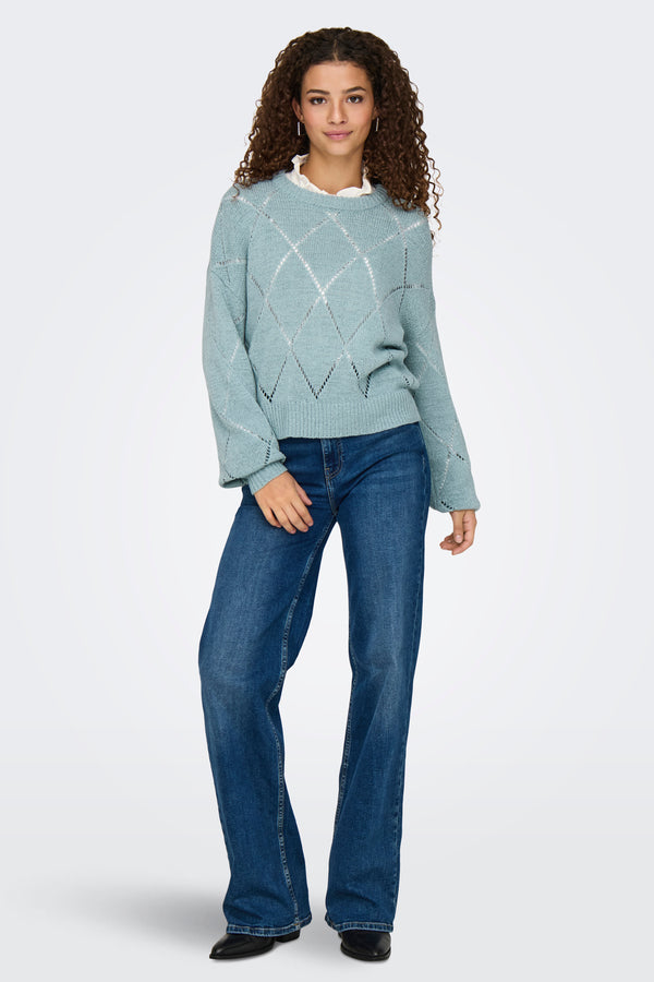 Pull col rond Gris - ONLY®