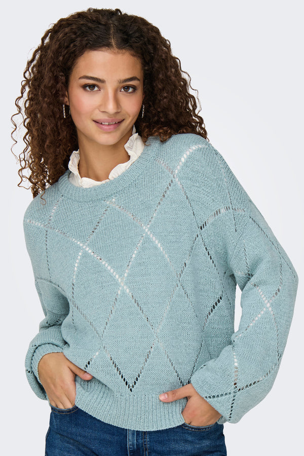 Pull col rond Gris - ONLY®