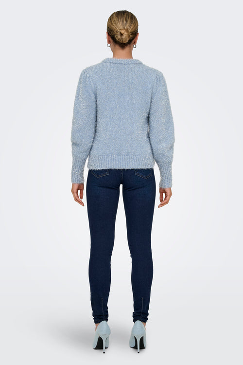 Pull col rond Bleu - ONLY®