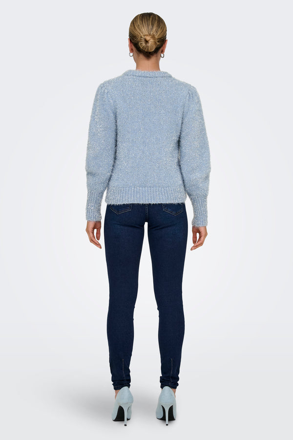 Pull col rond Bleu - ONLY®