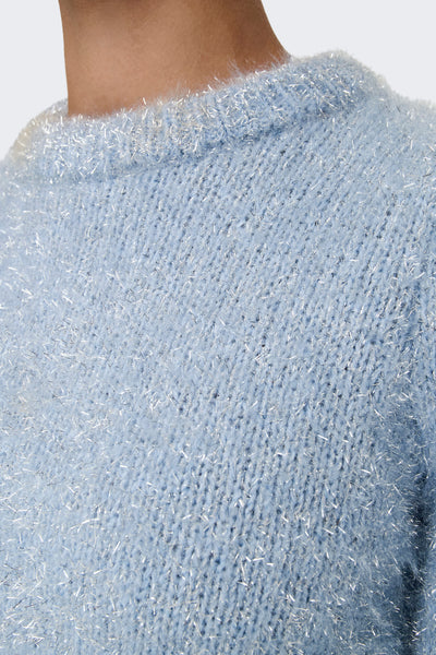 Pull col rond Bleu - ONLY®